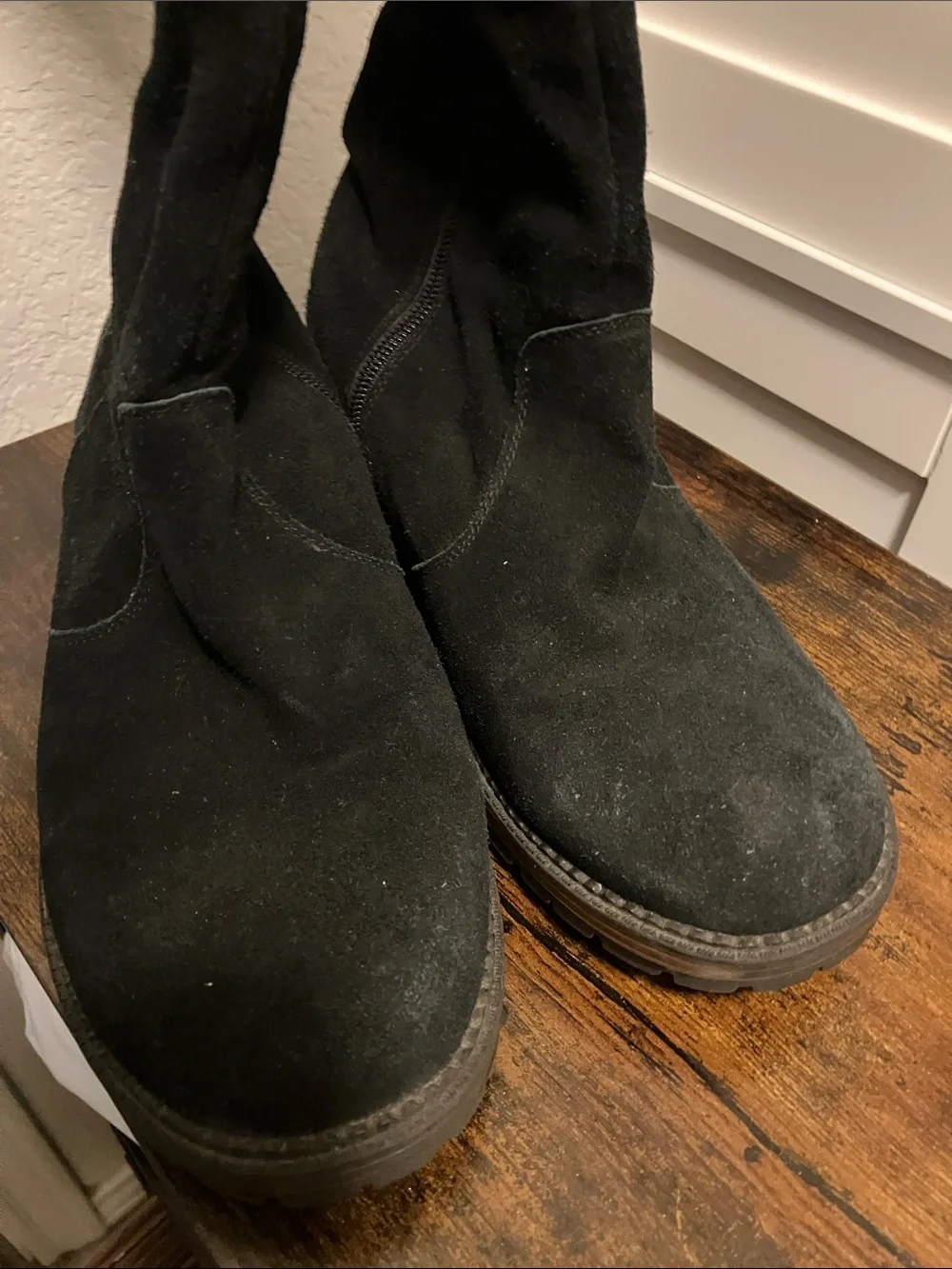Target  Black Suede Tall Buckle Boots